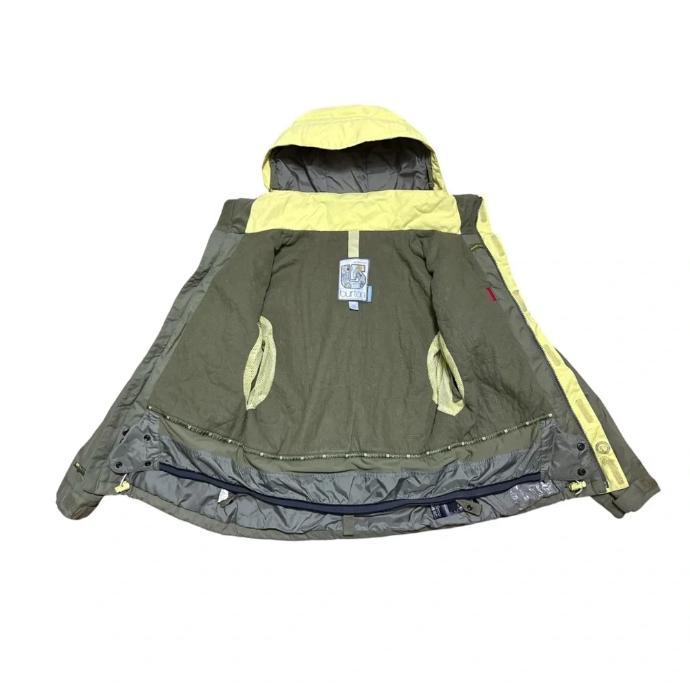 Burton olive green and lemon yellow ski/snowboard winter coat - Picture 4 of 10
